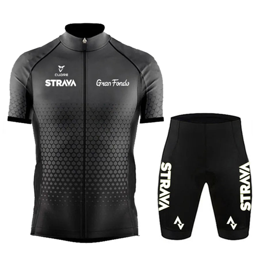 STRAVA Cycling Jersey Set for Men