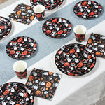 Halloween Disposable Tableware Halloween Party Decoration Spooky Pumpkin Paper Plates Napkins Cups Trick or Treat Party Supplies