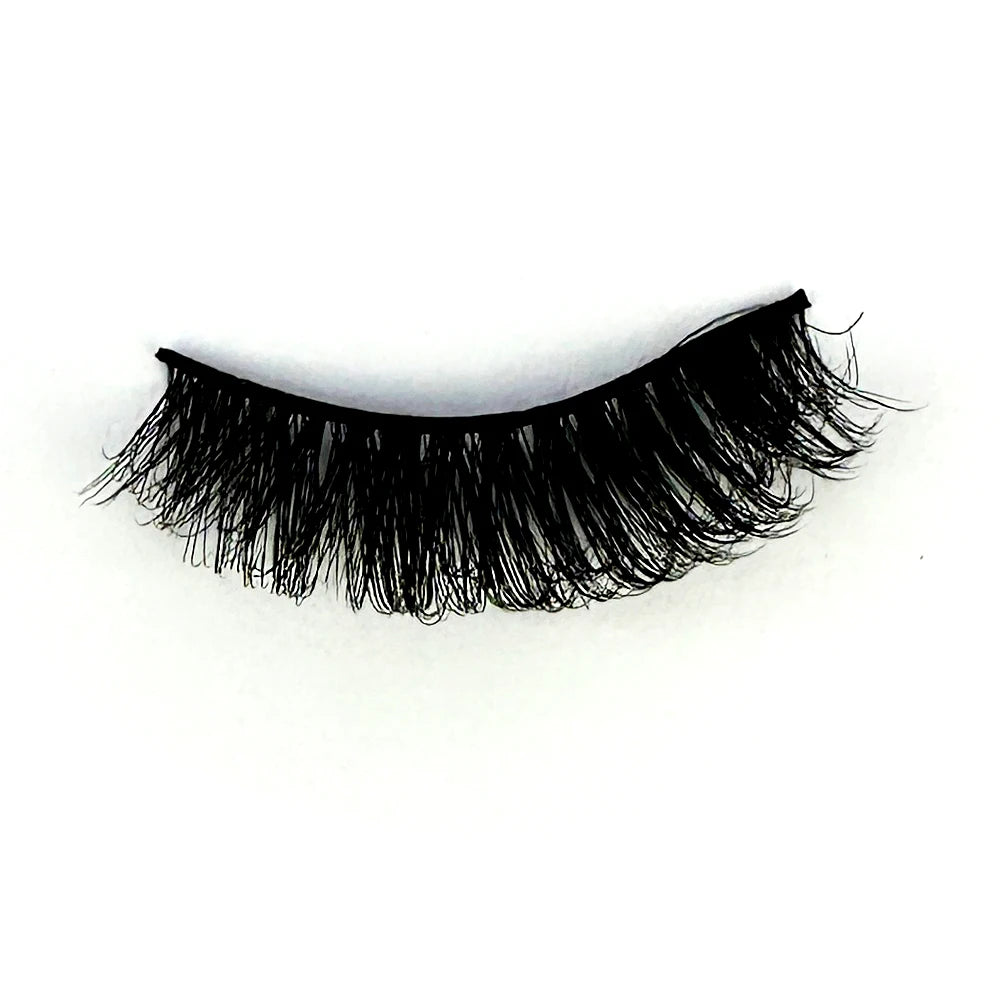 Cat Eye Eyelashes 3D Natural False Lashes D Curl Fluffy Soft Cross 5 Pairs Manga Lashes Wispy Natural Eyelash Extension Makeup