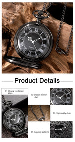 Steampunk Copper Vintage Hollow Gear Hollow Quartz Pocket Watch Necklace Pendant Clock Chain Men Women with Chain Gifts