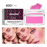 Face Blusher Matte Natural Cheek Tint Brighten Face Pink Red Face Contouring Cosmetics Blush Powder Soft Female Makeup