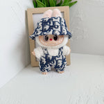 For 15/17cm Mini Labubu Clothes Luxury Dress Bow Strap Pants Set 3.0 Labubu clothing outfit Glasses Shoes Doll Accessories