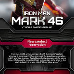 Marvel Iron Man MK46 Assembled Model 10in 1/7 scale Action Figures Reactors can emit light Collect Ornament Boy Toy Gift
