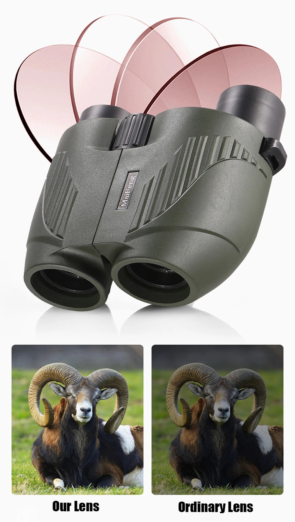 20X25 Binoculars Professional HD Pocket Waterproof Camping Observation Telescope Portable Optical Telescope Outdoor for Hunting