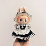 New Labubu Clothing Popular New Products Fashion Velcro 17cm Doll Cute Dress Casual Set Skirt Plush Toy Clothing