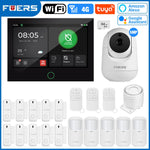 FUERS 7 Inch TFT Screen 4G Tuya Smart Home Security Alarm System G70 GSM WiFi Wireless Home Burglar Security Alarm System