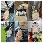 Transparent Protective Case For 17cm Labubu Dustproof Monster Toy Storage cover Cute Elf Plushie Display Cover for Holiday Gifts