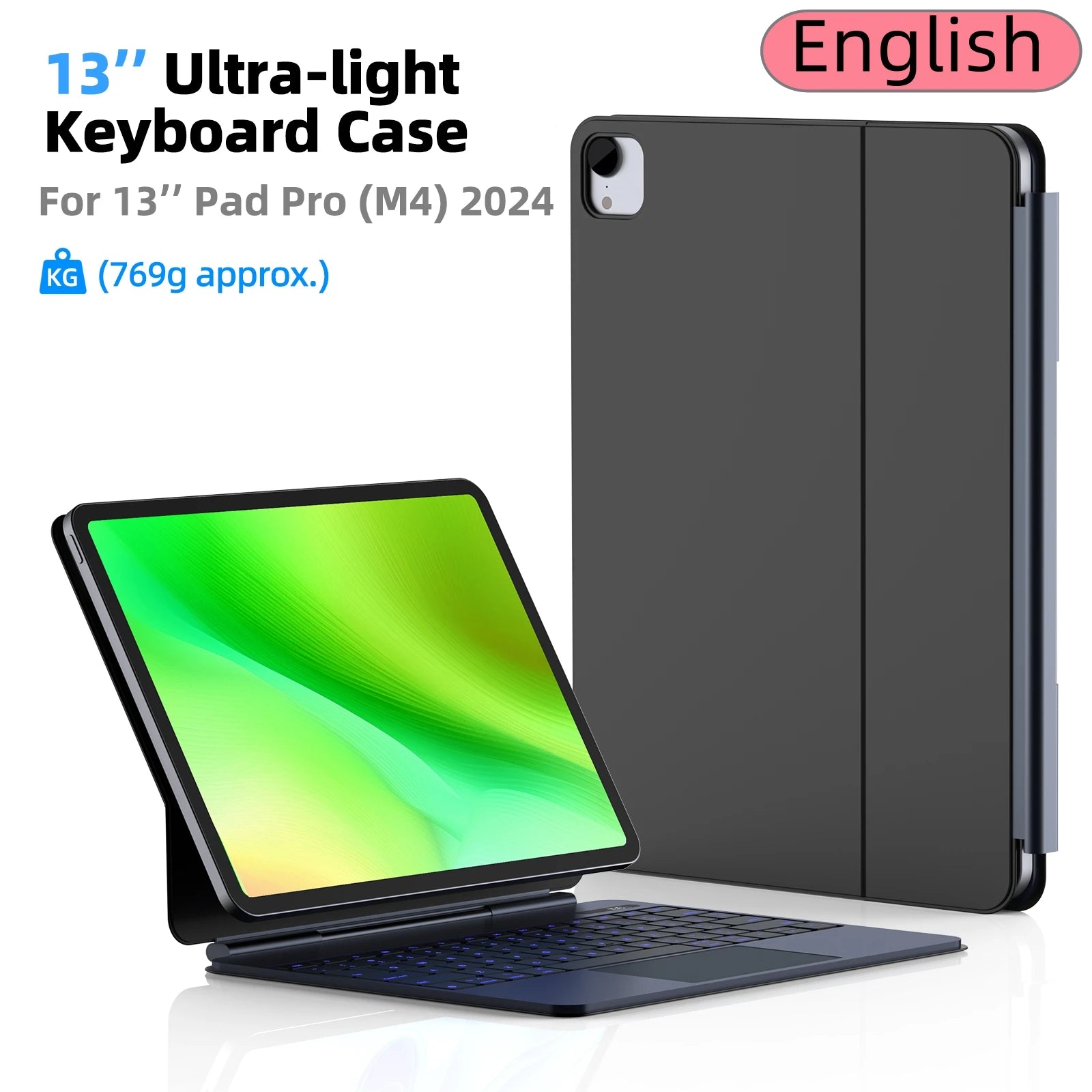 Lightweight Magic Keyboard for iPad Air 2025 Case for iPad Air 6 11 2024 Pro 13 Pro 11 2024 for iPad Pro 12.9 Air 4 5 10.9