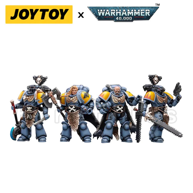 1/18 JOYTOY Action Figure – Warhammer 40K Horus Heresy Space Wolves Logan Ghostwolf Mecha Model