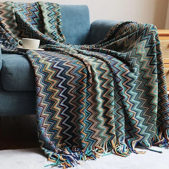Boho Bed Plaid Blanket Geometry Aztec Baja Blankets Ethnic Sofa Cover Slipcover Decor Throw Wall Hanging Tapestry Rug Cobertor