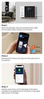 PGST Residential Tuya Smart Gsm Wifi Alarm System for Home Wireless Security Alarm House Smart Life App Control work with ALexa
