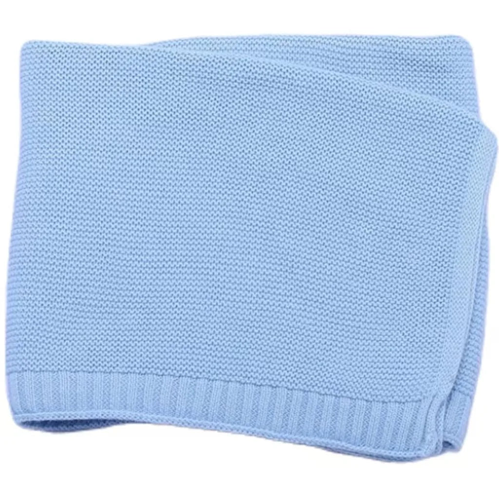 Personalized Kid Name Baby Blanket Embroidered Newborn Stroller Swaddle Breathable Cotton Knitted Bedding