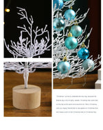 Christmas party decorations Christmas tree desktop decorations Christmas decorations simulation tree white decorative balls