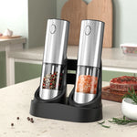 Electric Rechargeable Salt And Pepper Grinder With Adjustable Coarseness Refillable Mill Battery Powered Kitchen Gadget