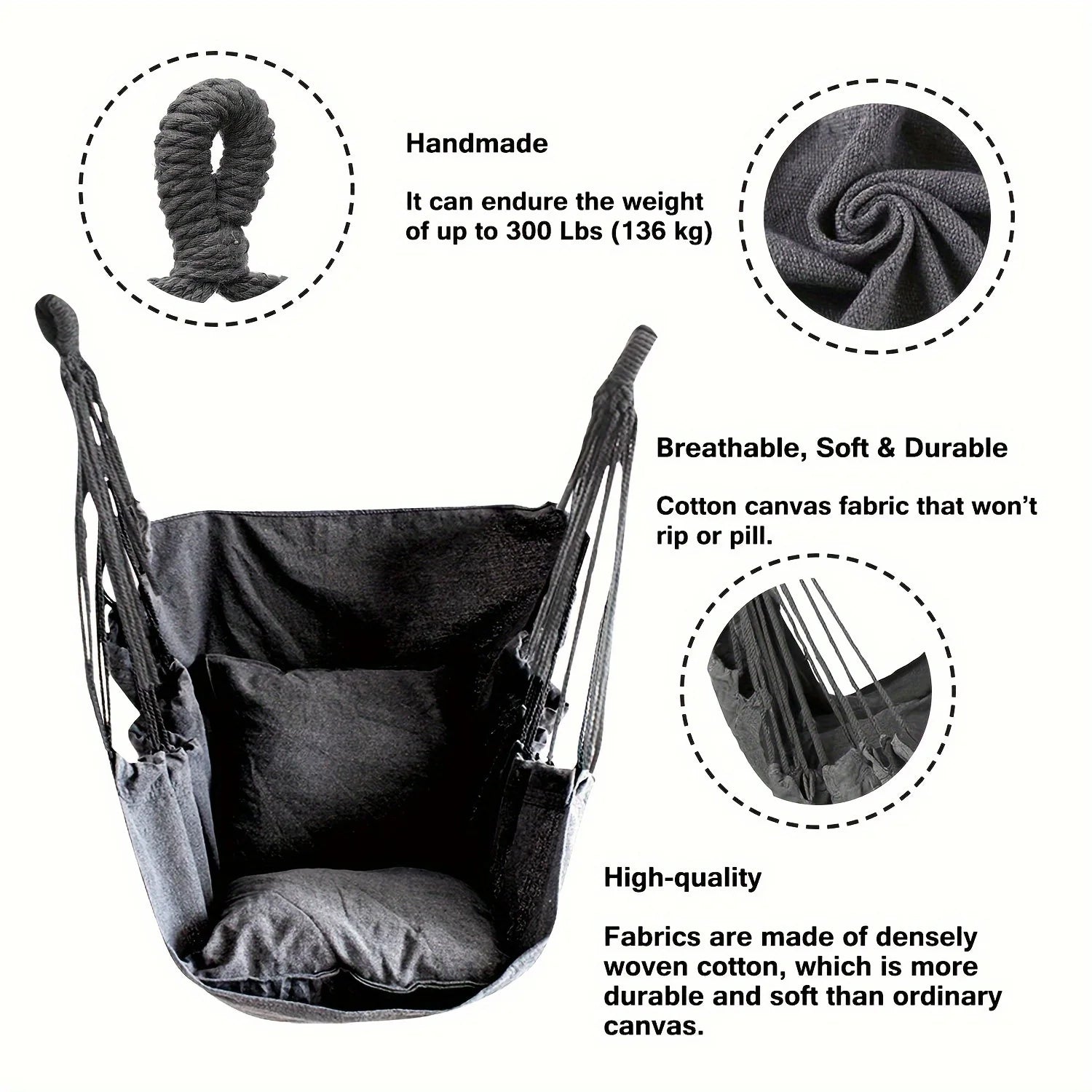 Hangout Haven™ – Chill Hammock Chair with Storage Bag