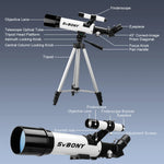 Svbony SV501P 60/70mm Astronomical Telescope Sets,for Planetary and Moon Observation,Gift for  Kids,Beginners and Students