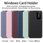 For Samsung Galaxy S25 Ultra Smart View Window Case ELVEV Durable Quality Leather Flip-Free Answering Cover for Samsung S25 S25+