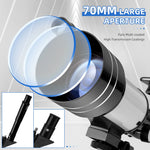 Astronomical Telescope With Finderscope For Child Beginner 150 Times Zoom High-definition Moon Viewing Telescope With Phone Rack