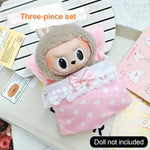 Doll Bed Sleeping Bag For 17cm Ropa Labubu Plush Toy & Accessories Cute Set Home Warmth Girl Gift