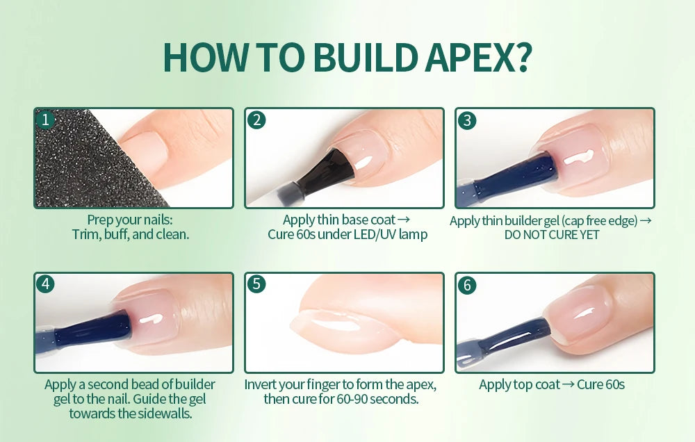 Nailpop 15ml Builder Gel Nail Polish for Nail Apex & Extension Strengthener Upgraded Soak Off UV Gel Rhinestone Glue 4 Colors