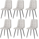 Set of 2/4/6 Modern Dining Chairs Upholstered Padded Corduroy Fabric Chairs Metal Legs for Restaurant  Dining Room