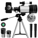 Astronomical Telescope With Finderscope For Child Beginner 150 Times Zoom High-definition Moon Viewing Telescope With Phone Rack