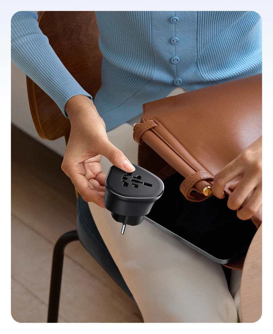 UGREEN Universal Travel Adapter Extension Socket EU/US/UK Plug Converter Multi-Country Power Adaptor for EU US UK KR RU Outlets