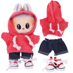 Doll Clothes Set For labubu 17cm Plush Doll Accessories Girl's Toys Birthday And Christmas Gifts