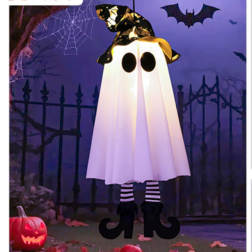 Halloween LED Specter Lights - DIY Hanging Ornaments Battery-Operated with Included Batteries for Trees, Porches, and Windows