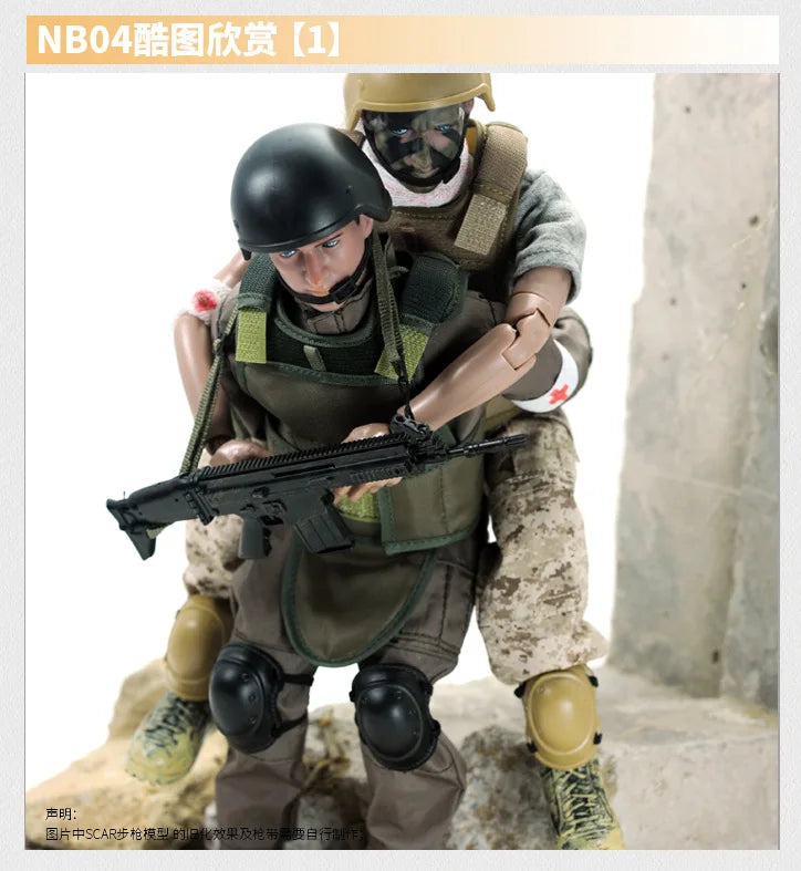 1/6 Action Figure Military Army 30cm Combat Swat Police Soldier With Gun Forces Model Toys