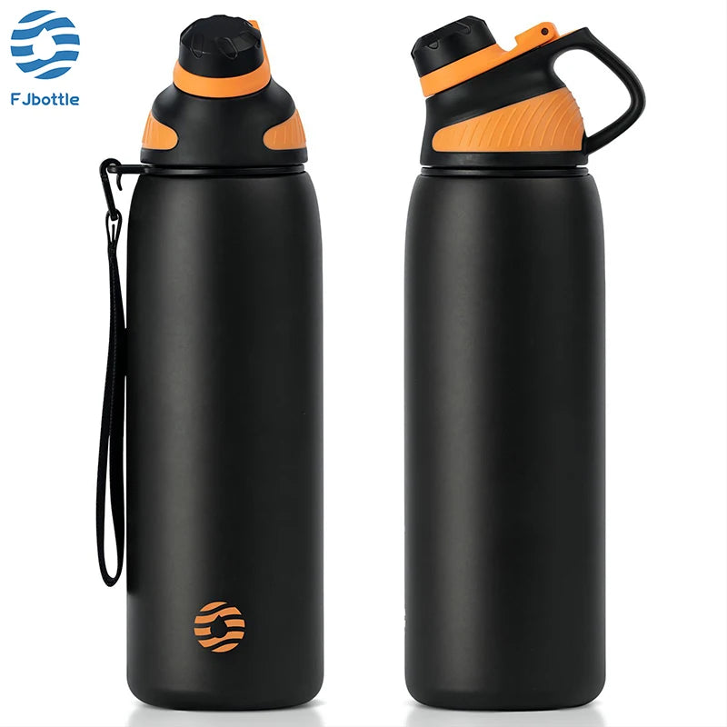 FEIJIAN Thermo bottle With Magnetic Lid Outdoor Sport Stainless Steel Water Bottle Keep Cold Insulated Vacuum Flask 1000ml