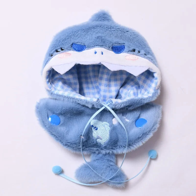 Only Clothes  for Labubu Doll Clothes Puppy Shark Cape Cape Fashionable and Cute Set Change Clothes
