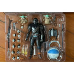 In Stock Genuine Bandai S.H.Figuarts SHF Star Wars The Mandalorian Grogu Mandalorian Darksaber Anime Action Figure Model Toys