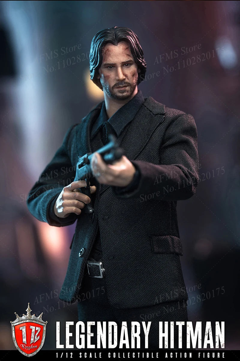 Kingdom KD9001 1/12 Scale Collectible Figure Killer John Wick Keanu Reeves Model 6inch Full Set Men Soldier Action Figure Soldie
