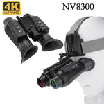 NV8300 Night Vision Binoculars Goggles 8X Digital Zoom 4K UHD 36MP 3D Head Mount Infrared Night Vision Device Hunting Telescope