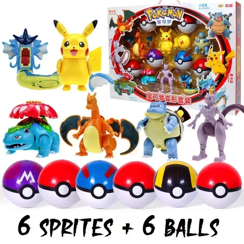 Pokemon Ball Variant Toys Model Pikachu Jenny Turtle Pocket Monsters Pokemones Action Figure Toys Children boy girl Gifts toy