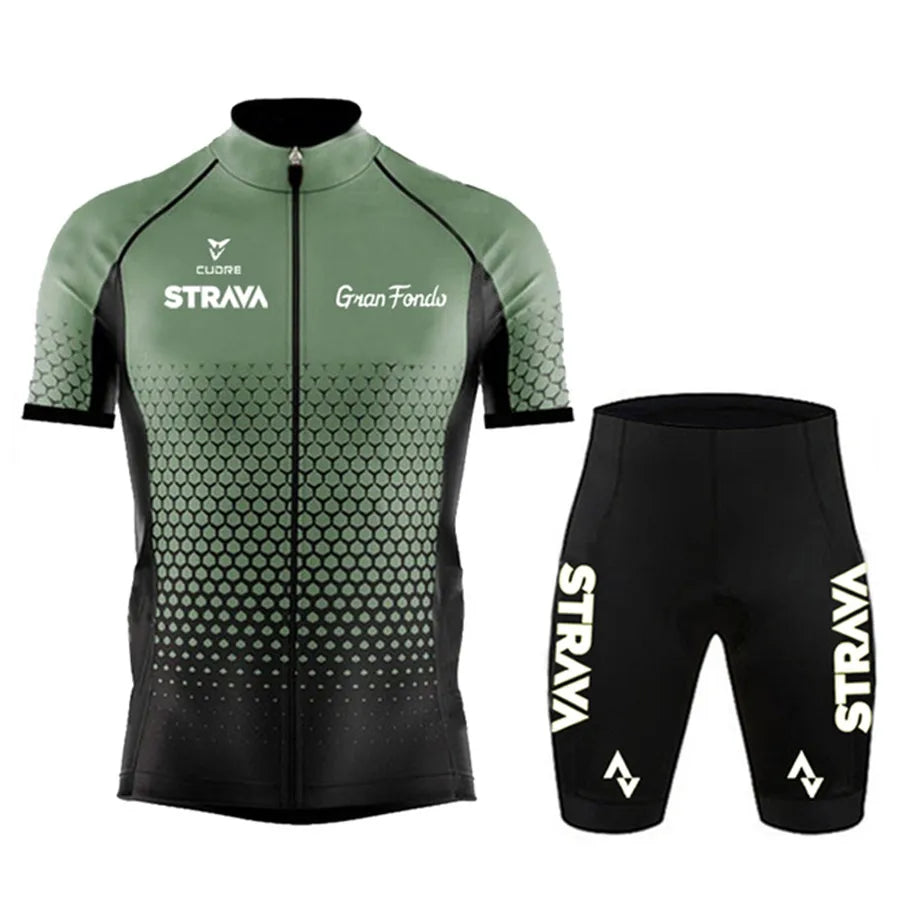 STRAVA Cycling Jersey Set for Men