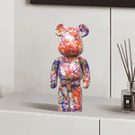 Graffiti Bear Figurine 27cm – Abstract Home Decor & Money Jar