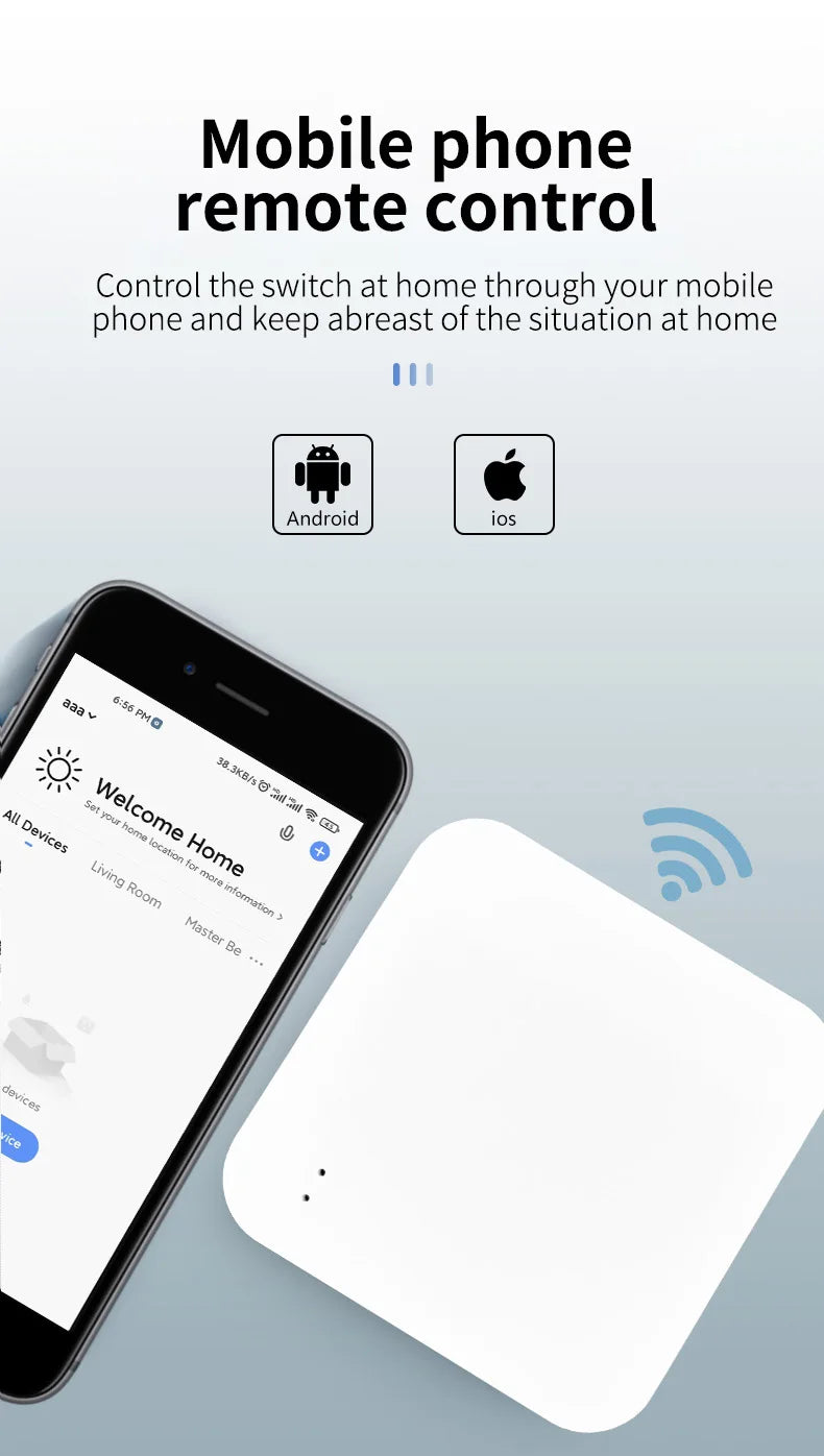 Smart Gateway Hub Multi-model Smart Home Bridge WiFi Bluetooth ZigBee APP Wireless Remote Control Alexa Google