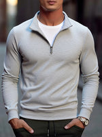 Men's Warm Sweatshirts Breathable Casual Sports Hiking Turtleneck Pullover Tops Men's Outdoor Mock Neck Tops Streetwear