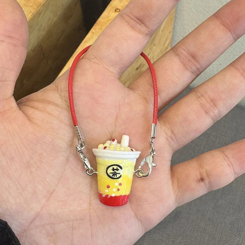 Doll house dollhouse mini simulation milk tea cup For Ropa labubu doll accessories miniature scene pendant