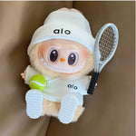 Cute Labubus Bunny Doll alo Accessories with Knitted Clothes Labu  bu Tennis Sports Set Sweater for Toy Collectors Clothes