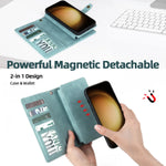 for Samsung Galaxy S23 S22 Ultra S21 S20 FE Plus A14 A34 54 A12 A33 A52 A53 A72 A73 Multifunctional Wallet Leather Case Cover