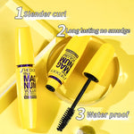 Waterproof and Slender Eye Black, Curly, Thick, Natural, Easy to Apply, Long-Lasting, Yellow and Fat Eye Black