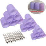 19-35pcs/Set Hair Roller Sets 18pcs Plastic Self Grip Heatless Hair Curlers 3 Sizes Hair Rollers Clips DIY Hairdressing Tools