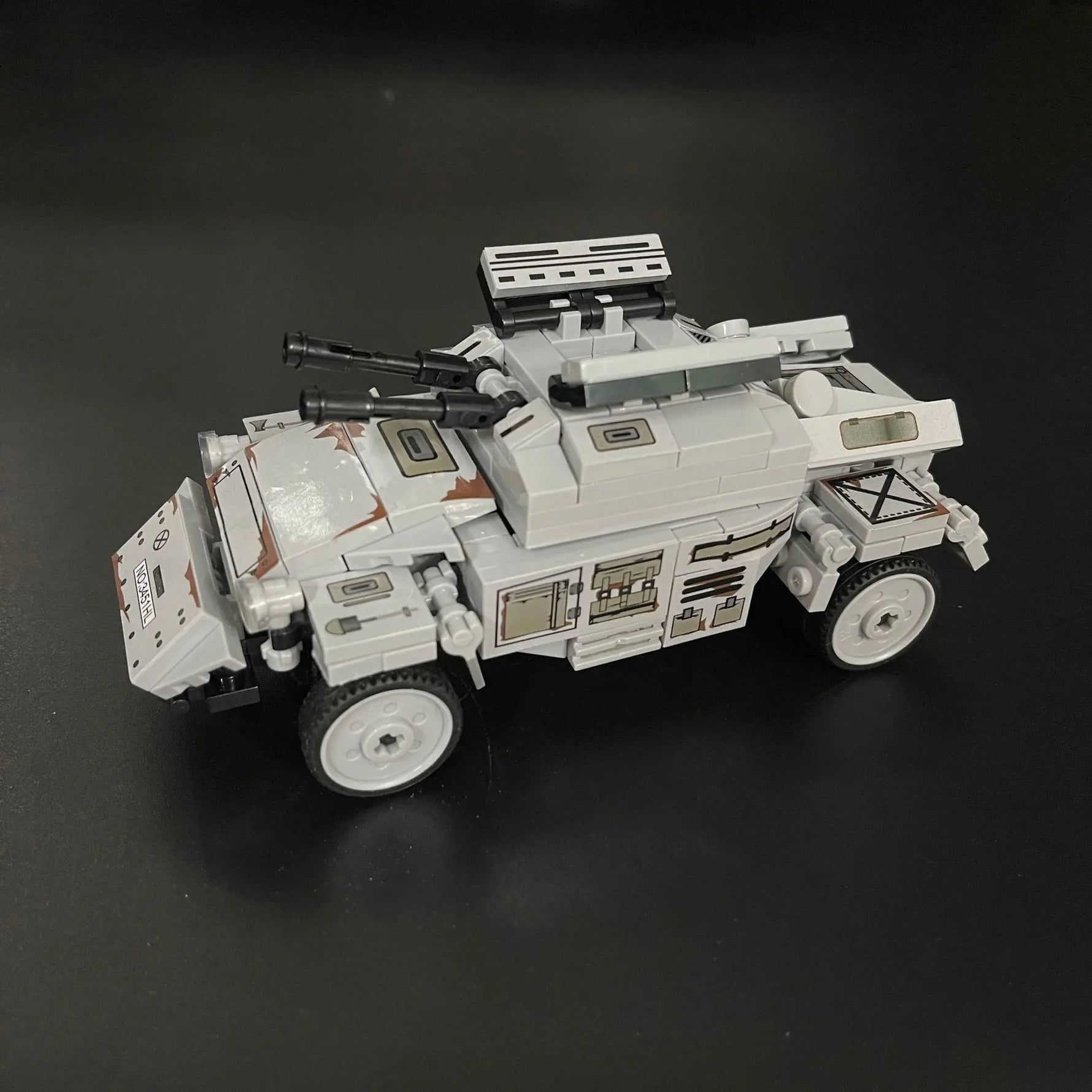 Military Patrol German Opel truck anti-aircraft gun Weapon Building Blocks WW2 Army Soldiers Brinquedos Bricks Classic Kids Toys