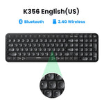 UGREEN Keyboard Wireless Bluetooth & 2.4GHz Russian/Korean/English Keycaps for Laptop MacBook iPad PC Tablet Bluetooth Keyboard