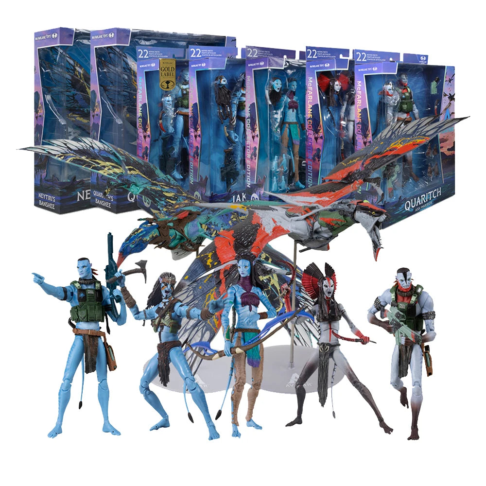 McFarlane Toys Avatar Jack/Colonel Quatch/Grey Leader/Natili/Grey Colonel Quatch/Ikran 7inch Action Figures Model Doll