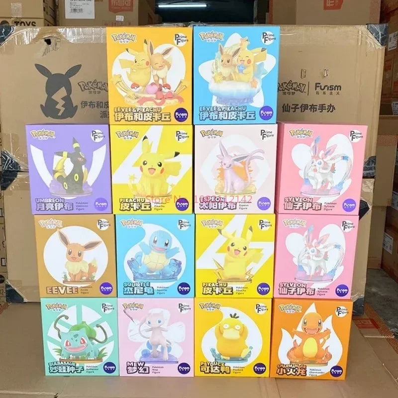 2025 Hot Pokemon Pikachu Doll Model Large Figure Charmander Eevee Porkby Squirtle Ornament Figurine Younth Toys Collects Gifts