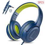 1/2/3Pcs AWATRUE AT2 Kids Headphones Wired Toddler Headsets with Mic Over-Ear Headphone Foldable on-Ear Design for PC,Laptop